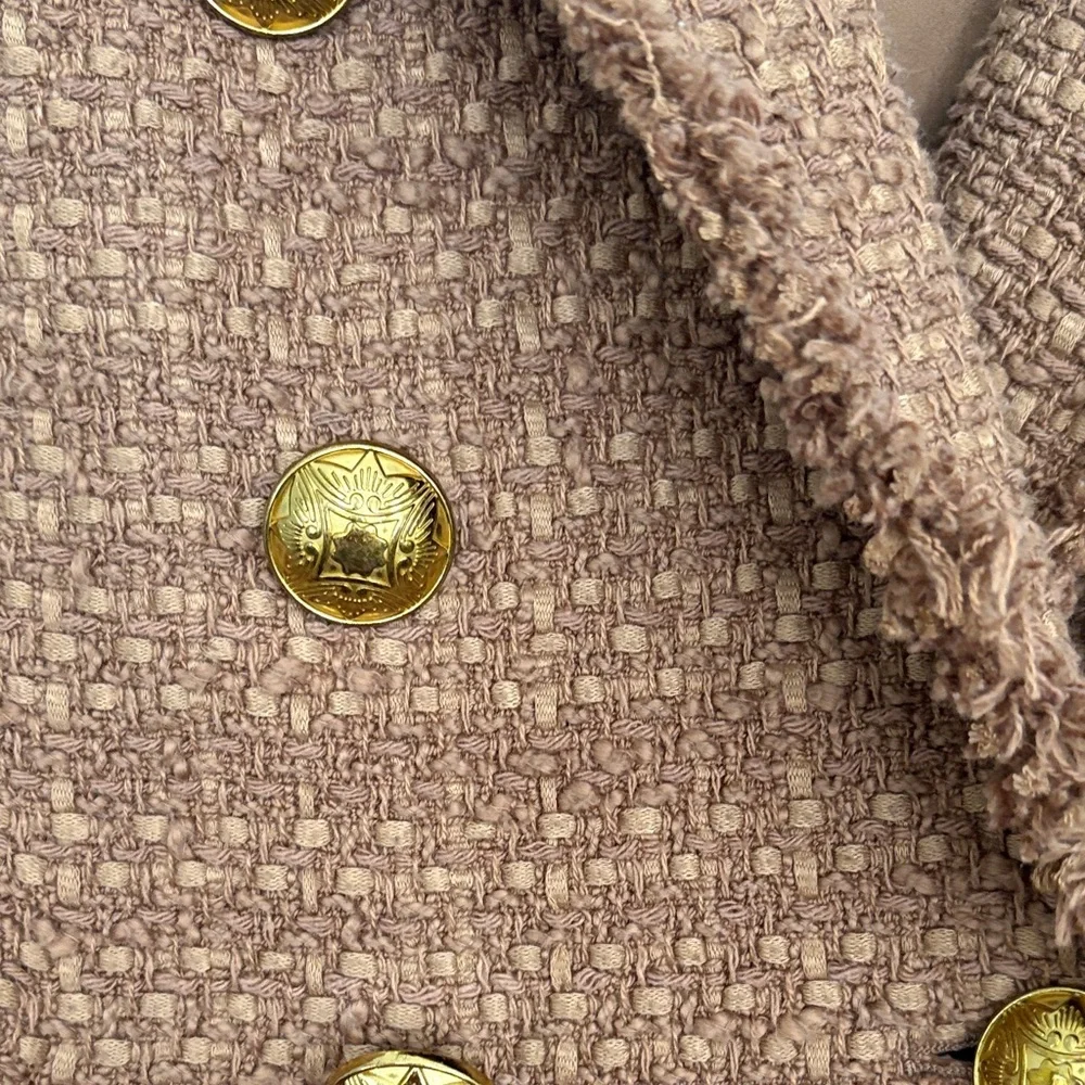 Veronica Beard Tan Double-Breasted Blazer - Picture 7 of 10